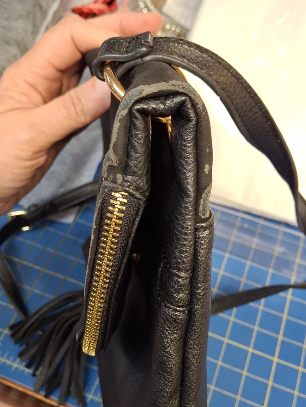 Black 12x9x2.5 Crossbody Shoulder Bag Preloved